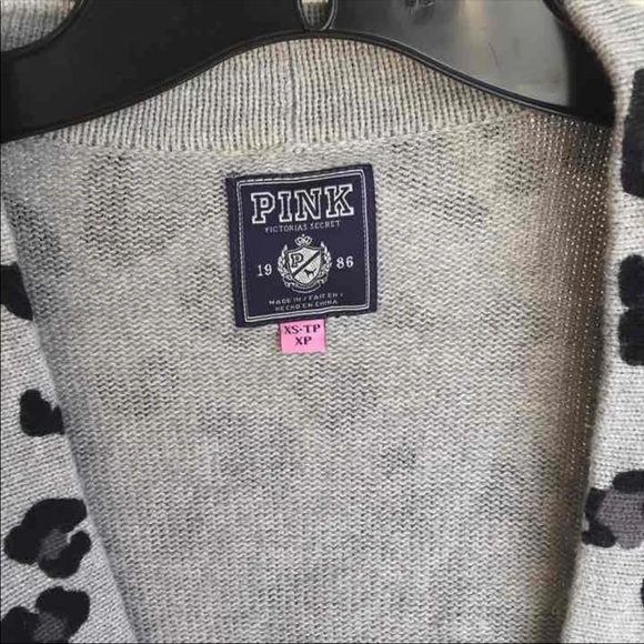 VS Pink leopard cardigan sweater - Picture 2 of 5